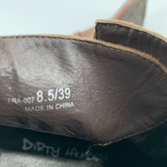 Dirty Laundry Fay Faux Leather Ankle Booties 8.5 Womens Brown Academia Low Boots - Picture 9 of 10